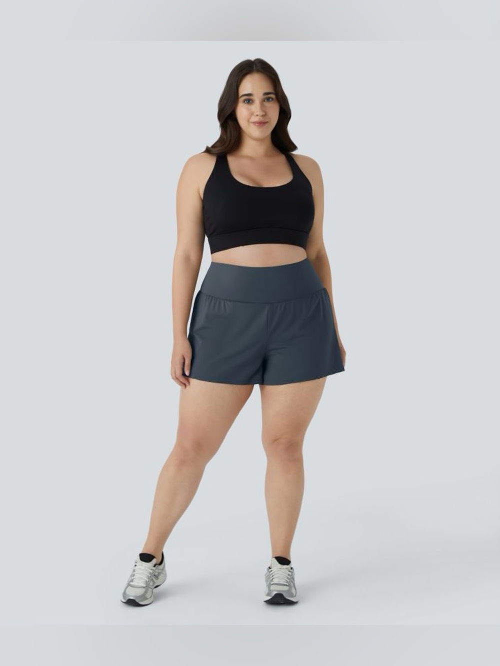 Halara Women's Back Pocket Plus Side Hidden Pocket 2-in-1 Gym Plus Size Shorts